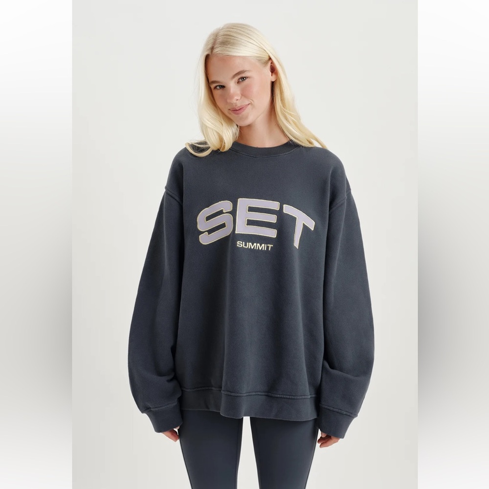Set Active Staple SET Summit Crewneck Sweatshirt HIMALAYA XS/S NWT